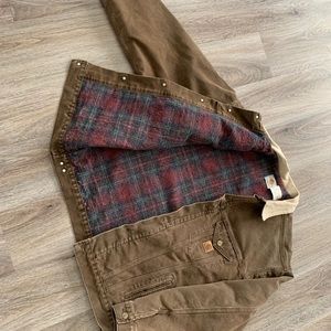 Vintage Carhartt Denim Lined Button Up Jacket